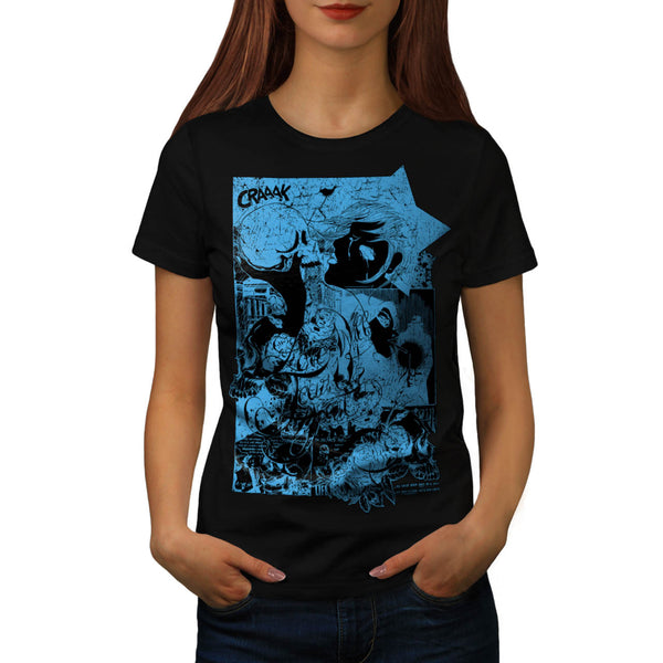 Skull Love Kiss Lust Womens T-Shirt