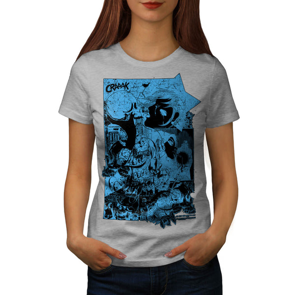 Skull Love Kiss Lust Womens T-Shirt