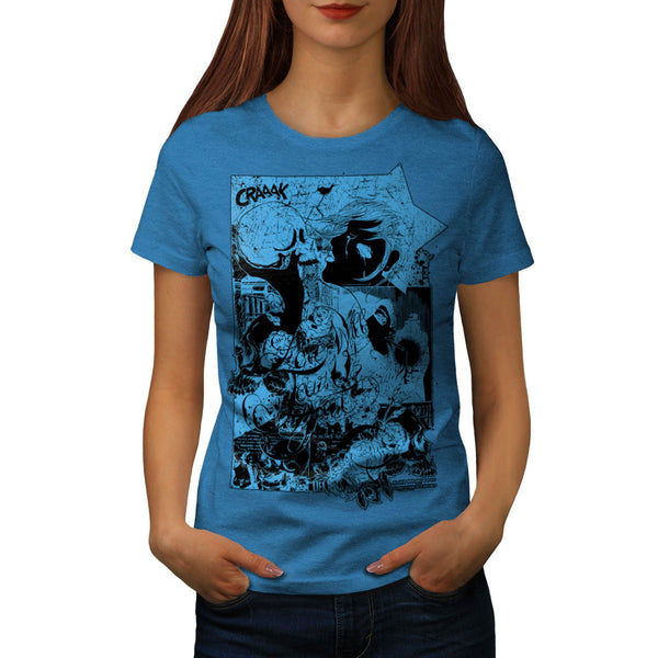 Skull Love Kiss Lust Womens T-Shirt