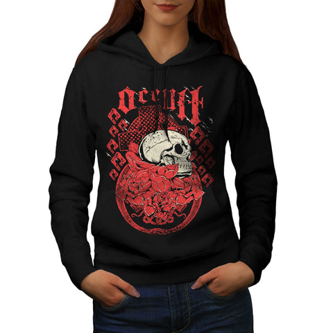 Occult Skull Curse Womens Hoodie
