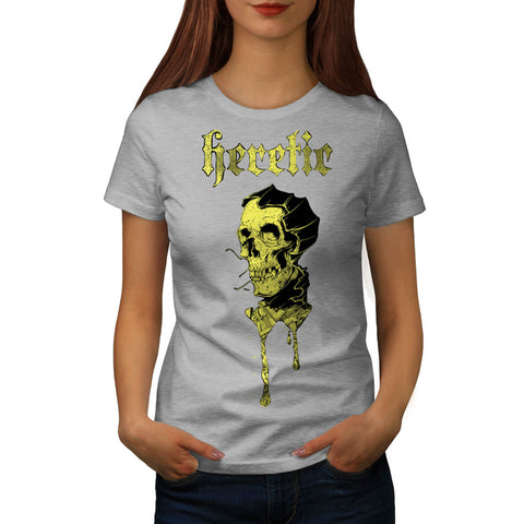 Monster Skull Heretic Womens T-Shirt