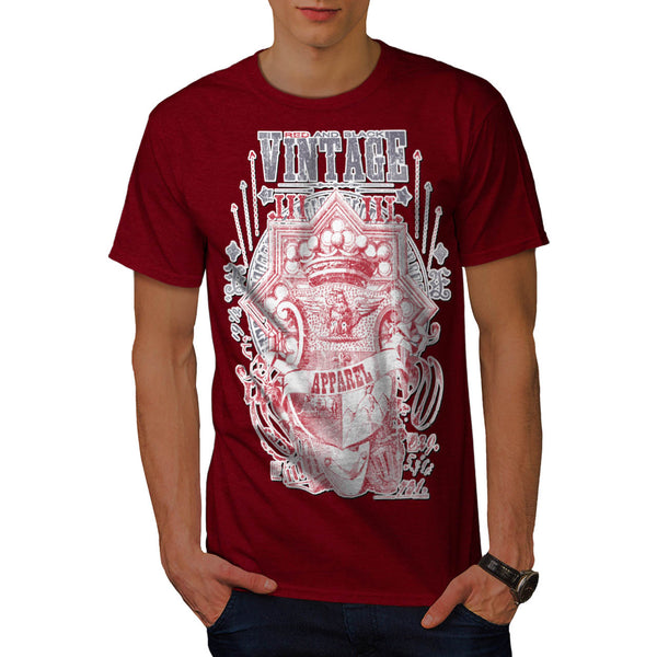 Red & Black Vintage Mens T-Shirt