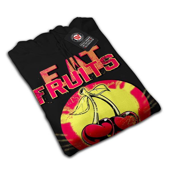Eat Fruit Cherry Drop Womens Hoodie