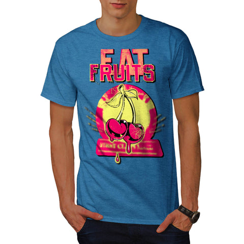 Eat Fruit Cherry Drop Mens T-Shirt