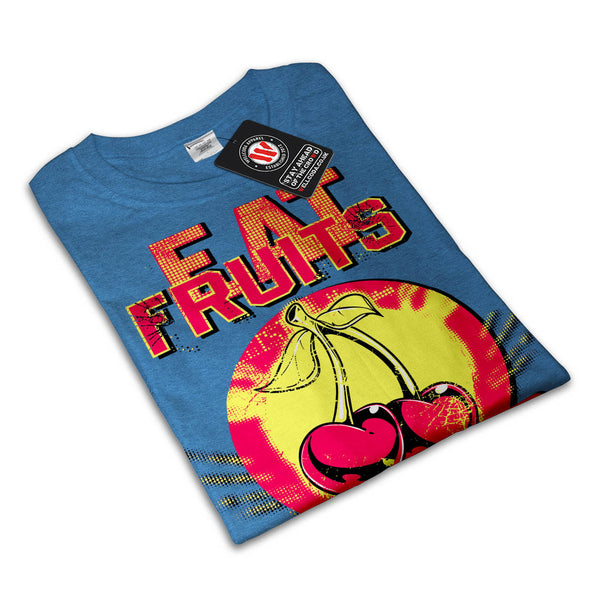 Eat Fruit Cherry Drop Womens T-Shirt