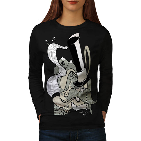 Ugly Magician Trick Womens Long Sleeve T-Shirt