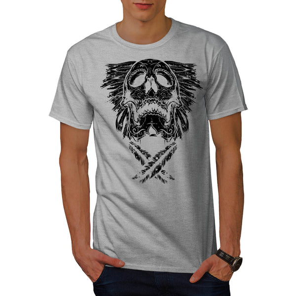 Indian Culture Skull Mens T-Shirt