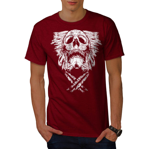 Indian Culture Skull Mens T-Shirt