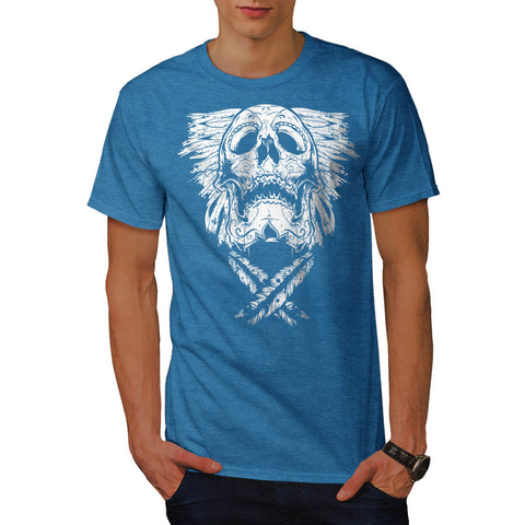 Indian Culture Skull Mens T-Shirt