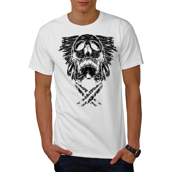 Indian Culture Skull Mens T-Shirt