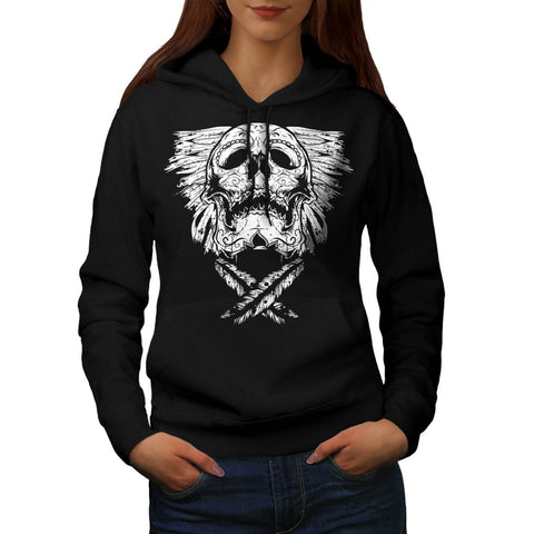 Indian Culture Skull Womens Hoodie