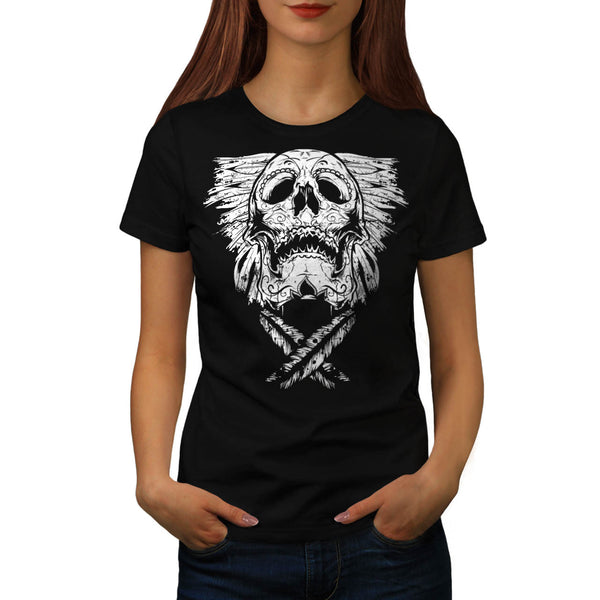 Indian Culture Skull Womens T-Shirt