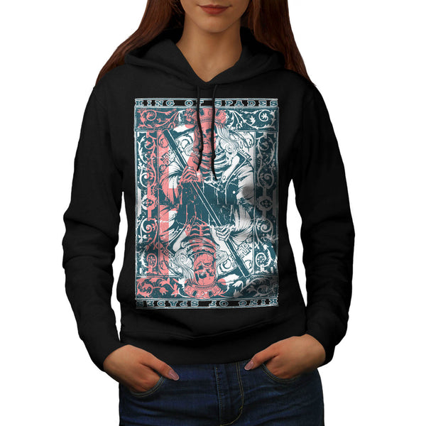 King of Spades Cards Womens Hoodie