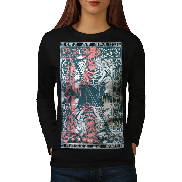 King of Spades Cards Womens Long Sleeve T-Shirt