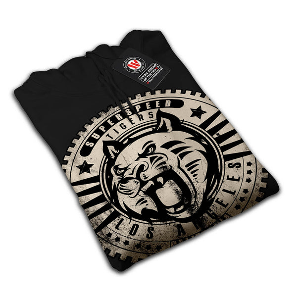 Super Speed Tiger USA Mens Hoodie