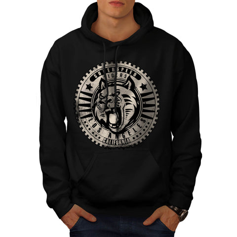 Super Speed Tiger USA Mens Hoodie