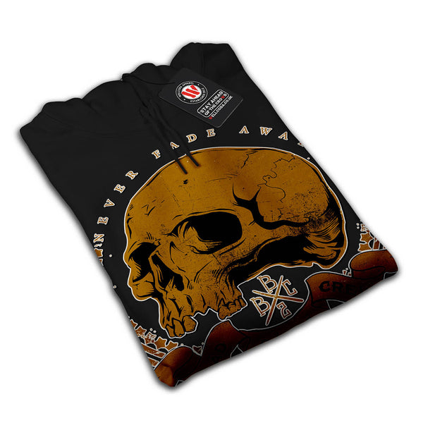Never Fade Away Skull Mens Hoodie