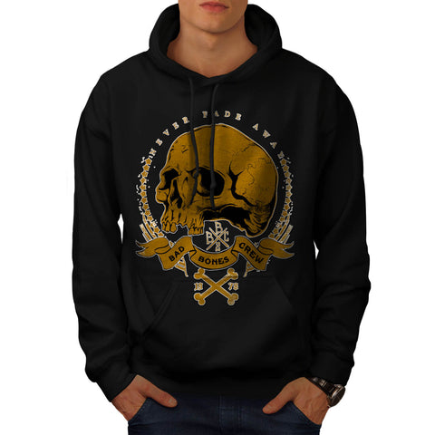 Never Fade Away Skull Mens Hoodie