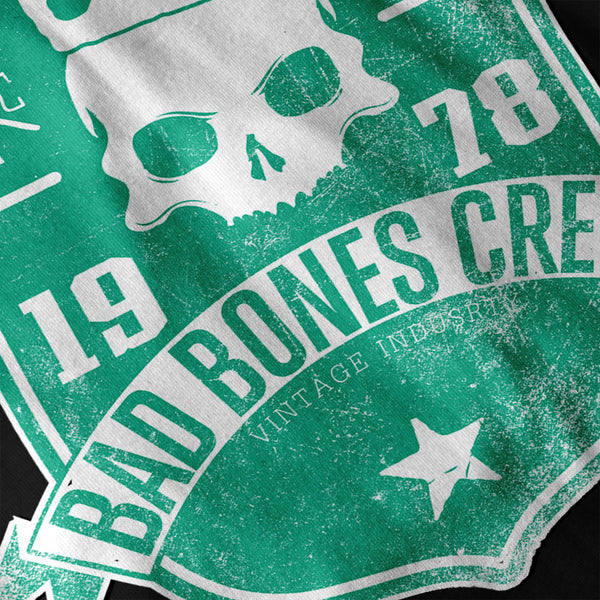 Bad Bone Crew Vintage Mens Long Sleeve T-Shirt