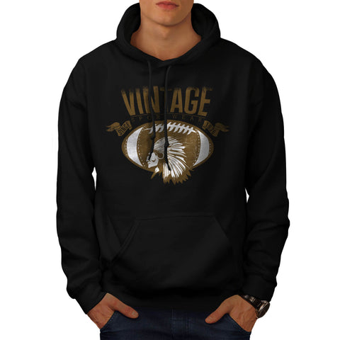 Red Indian Face Sport Mens Hoodie