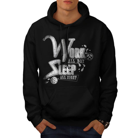 Work Day Sleep Night Mens Hoodie