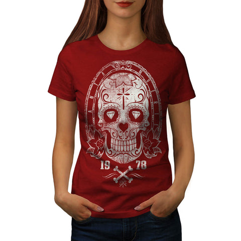 Deadly Skull Tattoo Womens T-Shirt