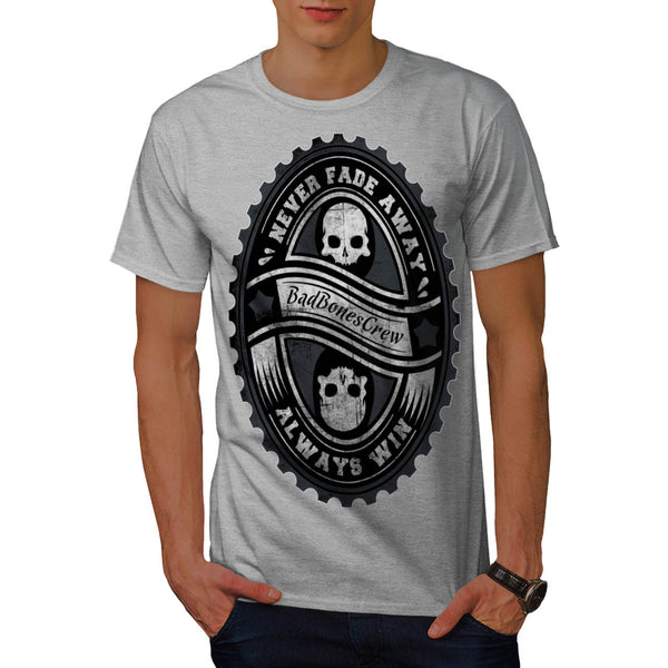 Never Fade Away Skull Mens T-Shirt