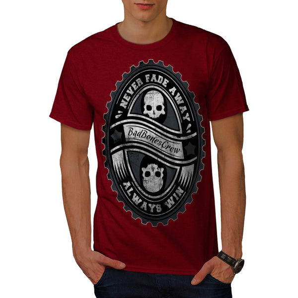 Never Fade Away Skull Mens T-Shirt