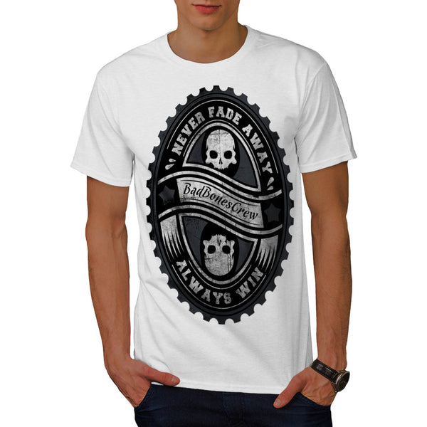 Never Fade Away Skull Mens T-Shirt