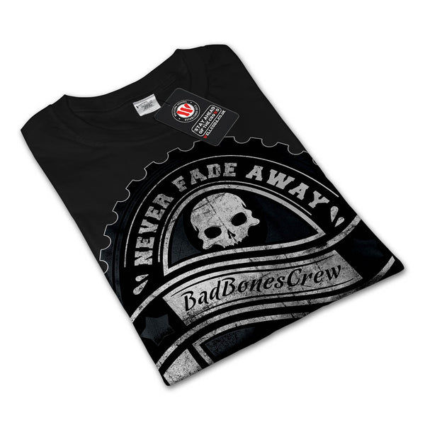 Never Fade Away Skull Womens Long Sleeve T-Shirt