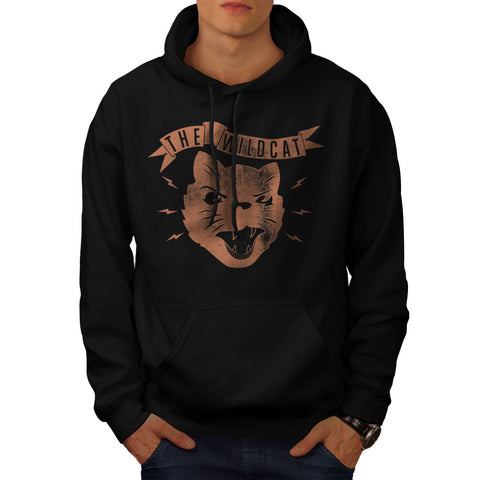 Wild Pussy Cat Attack Mens Hoodie