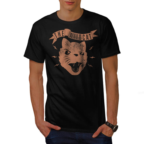 Wild Pussy Cat Attack Mens T-Shirt