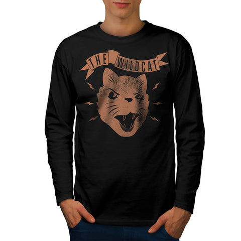 Wild Pussy Cat Attack Mens Long Sleeve T-Shirt