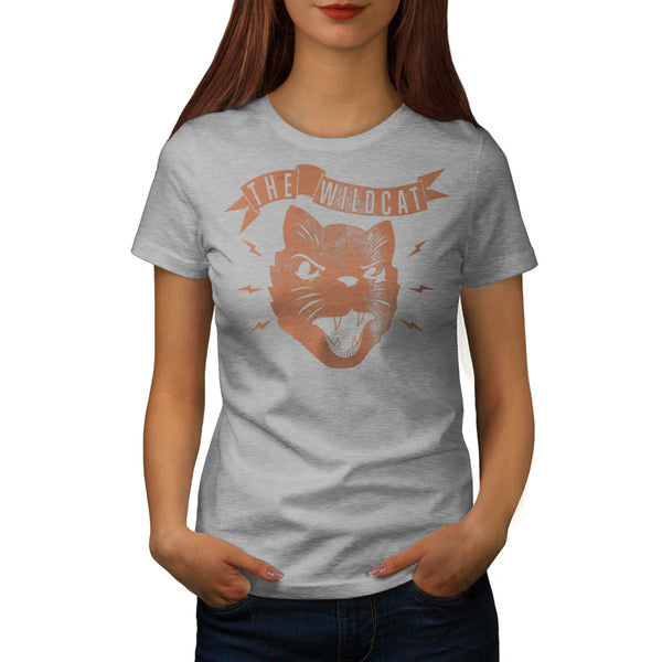 Wild Pussy Cat Attack Womens T-Shirt
