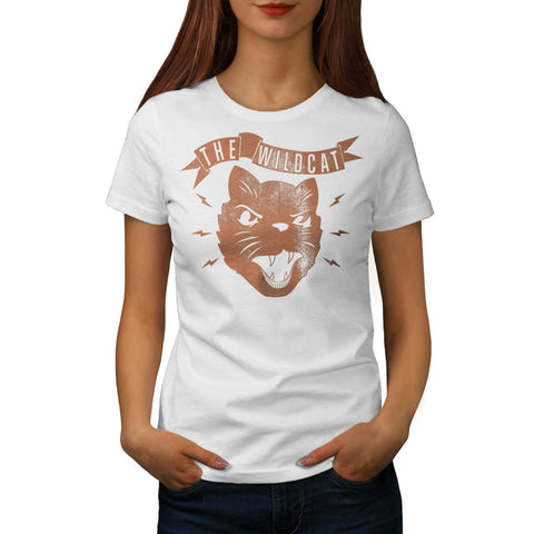 Wild Pussy Cat Attack Womens T-Shirt