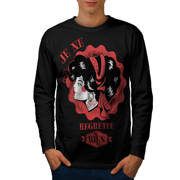 French Song Cute Lady Mens Long Sleeve T-Shirt