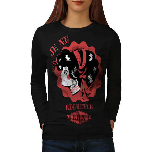 French Song Cute Lady Womens Long Sleeve T-Shirt