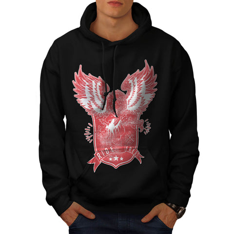 Ride Free Biker Gang Mens Hoodie