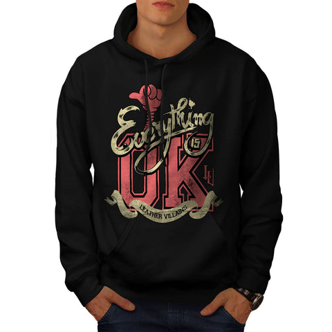 Leather Villain Okay Mens Hoodie