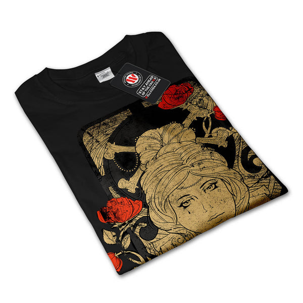 Lady Queen Tear Card Mens Long Sleeve T-Shirt