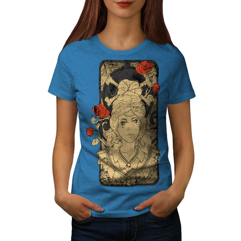 Lady Queen Tear Card Womens T-Shirt
