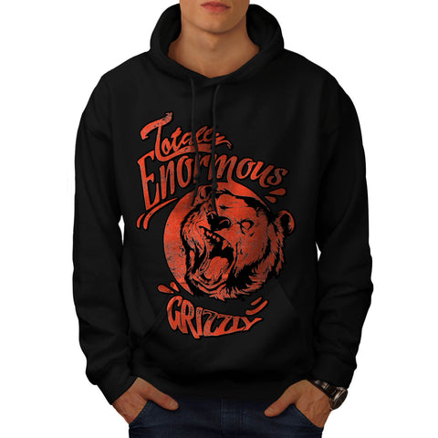 Grizzly Brown Bear Mens Hoodie