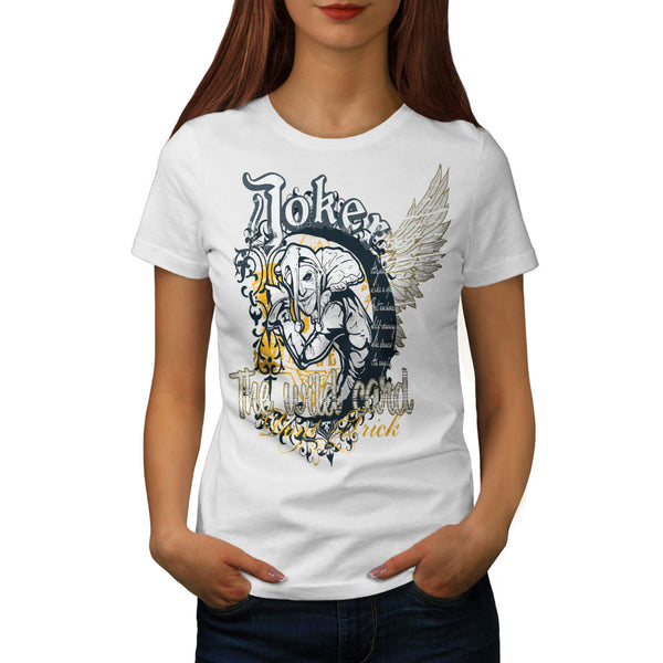 Trick The Joker Card Womens T-Shirt