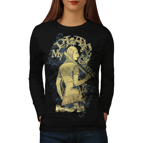 Game Baseball Home Run Womens Long Sleeve T-Shirt