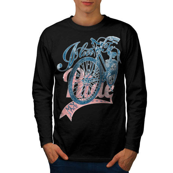 Love To Ride Cycling Mens Long Sleeve T-Shirt