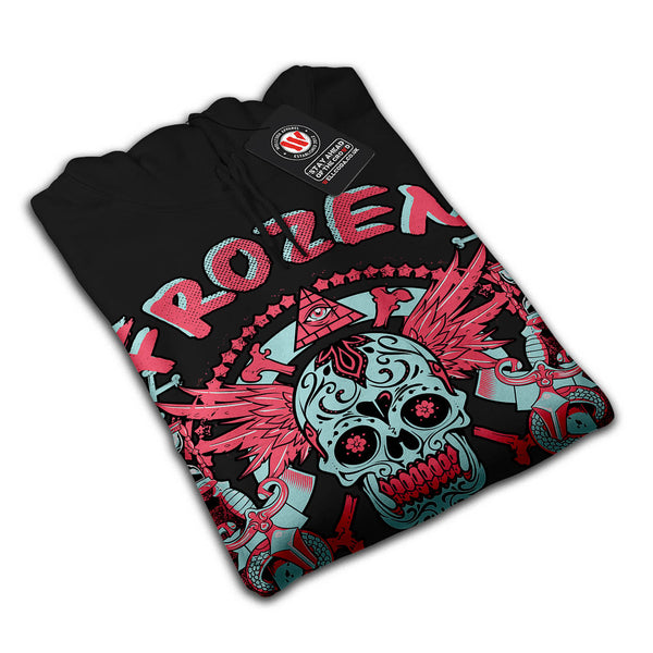 Frozen In Time Skull Womens Hoodie
