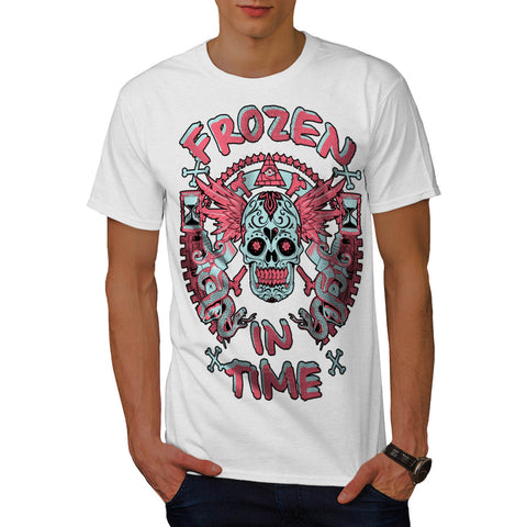Frozen In Time Skull Mens T-Shirt