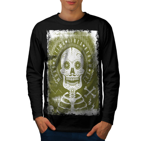 Skeleton Latin Dead Mens Long Sleeve T-Shirt
