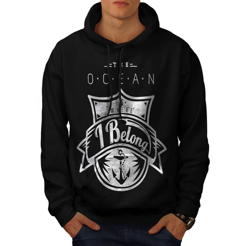 Belong Ocean Sea Boat Mens Hoodie