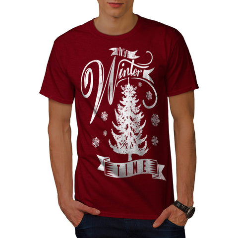 Winter Time Xmas Snow Mens T-Shirt